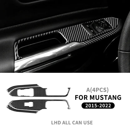 Real Carbon Fiber Interior Trim for Ford Mustang 2015-2023 – Car Accessories | MotorWorld Marketplace