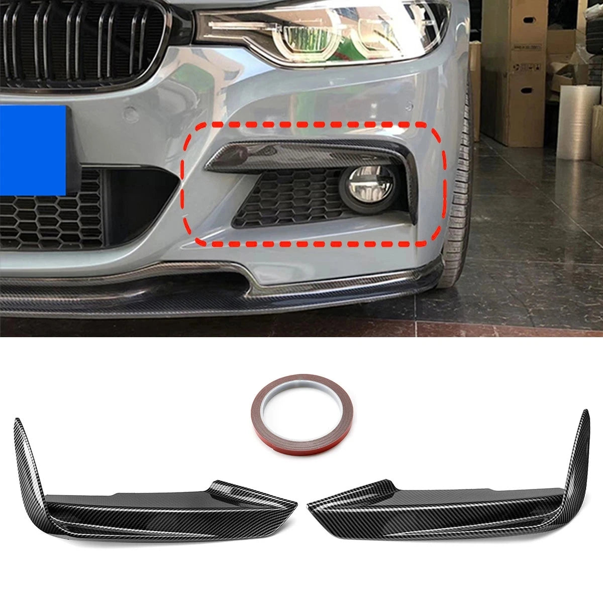 Ensemble de séparateurs de lèvre avant pour BMW F30 F31 M Sport 12-19