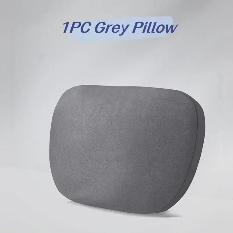 Memory Foam Car Neck Pillow – Universal Ergonomic Headrest Grey Pillow – Car Accessories | MotorWorld Marketplace