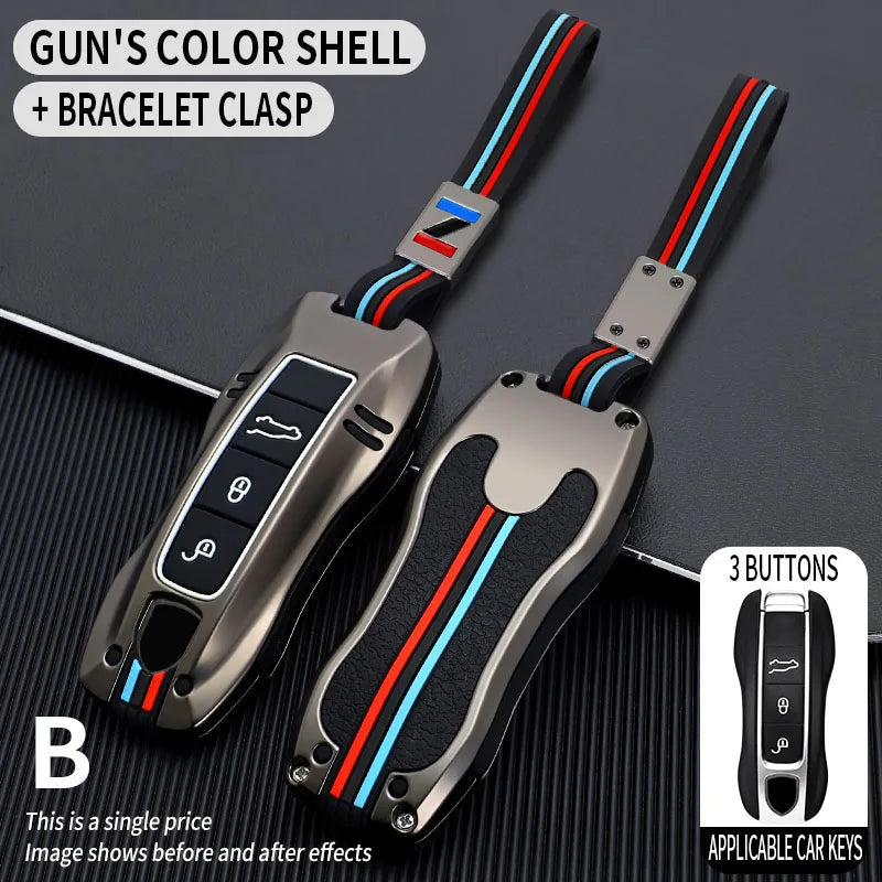 Zinc Alloy Smart Key Case for Porsche 911 Cayenne Taycan Grey Color Set-3 China Mainland – Car Accessories | MotorWorld Marketplace