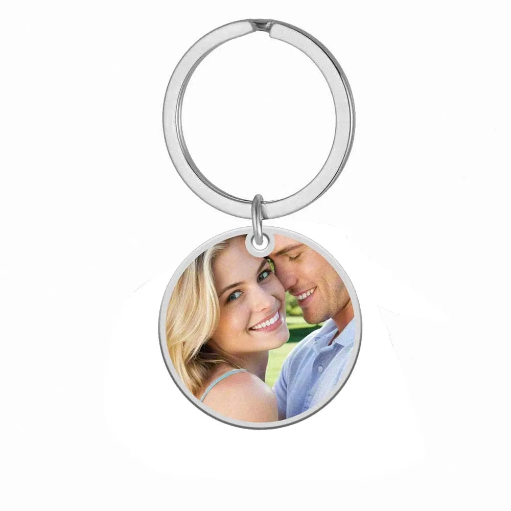 Custom Photo Keychain – Stainless Steel, Ideal Gift for Pros 25mm-25mm – Car Accessories | MotorWorld Marketplace