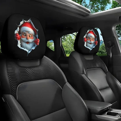 2PCS Cartoon Eyes Headrest Covers – Festive Car Interior Decor Style2 – Car Accessories | MotorWorld Marketplace