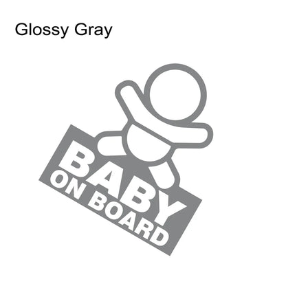 Baby on Board Safety Sticker – Durable Vinyl Car Decal Sign Glossy Gray – Car Accessories | MotorWorld Marketplace