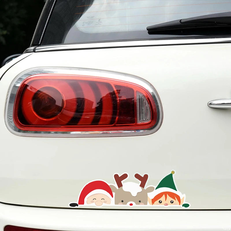 Christmas Santa Claus Waterproof Reflective Car Sticker Decal