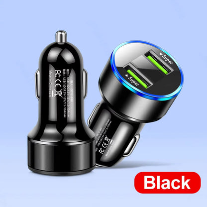 240W Dual USB Car Charger, Digital Display 2USB - 240W Black – Car Accessories | MotorWorld Marketplace