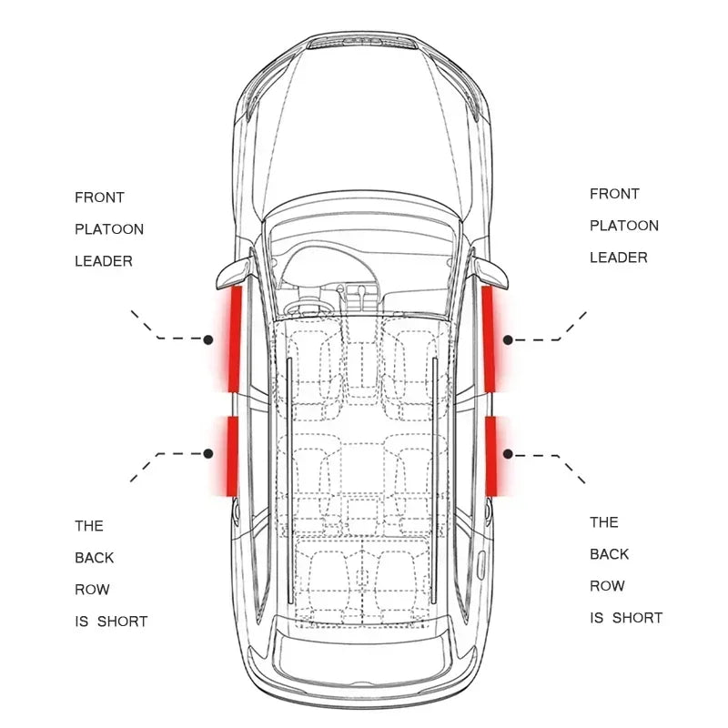 Protection de seuil de porte en fibre de carbone pour Ford F150 2023