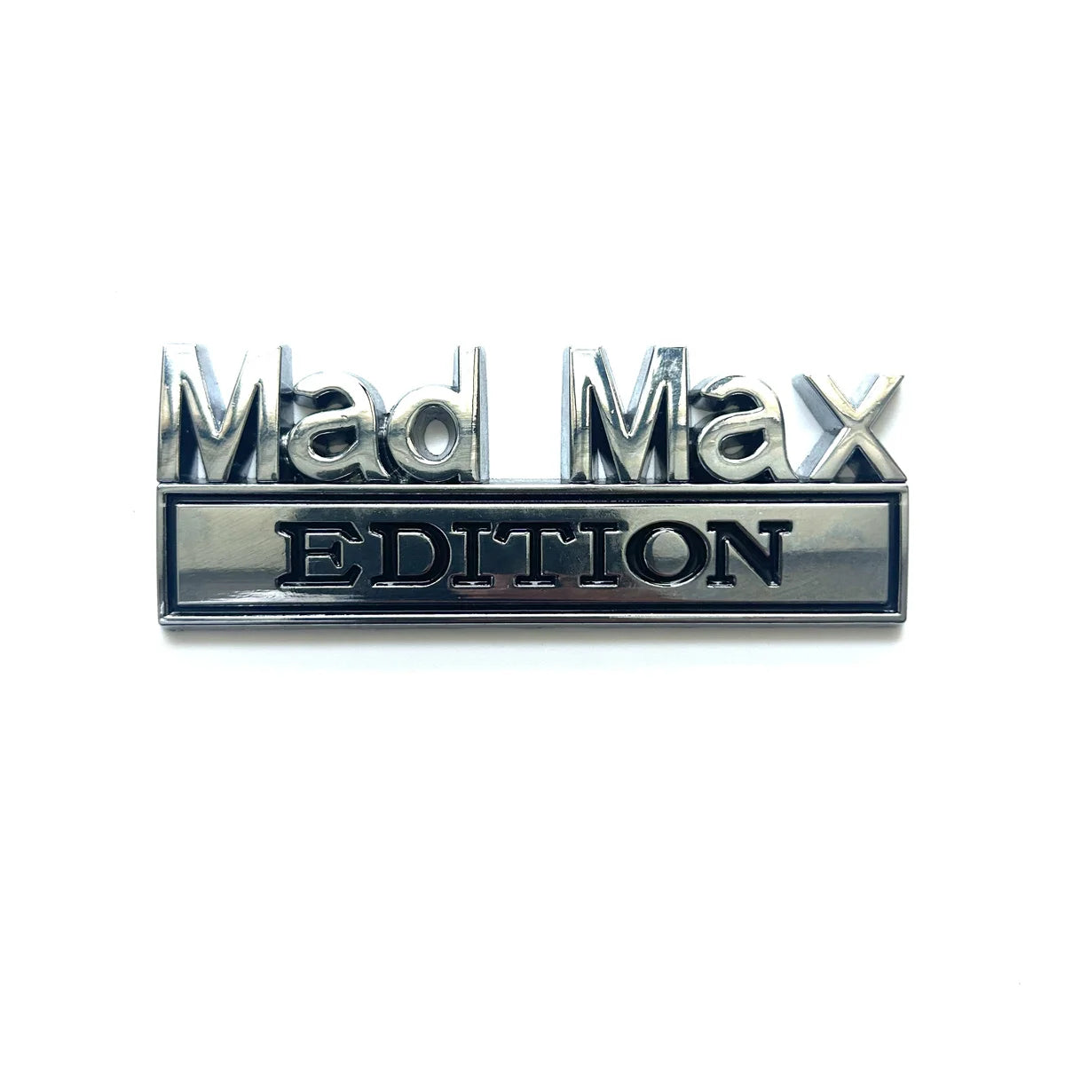 MAD MAX EDITION Metal Car Logo Emblem – Pro Grade Decal silver black 1pc – Car Accessories | MotorWorld Marketplace