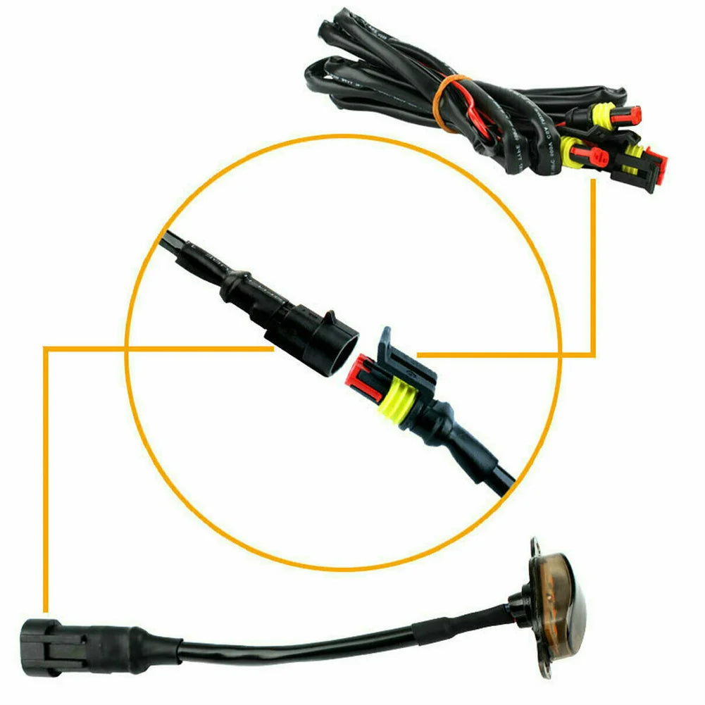 Feux de calandre à LED ambrés – 4 pièces style Raptor pour Jeep Grand Cherokee (2003-2021)