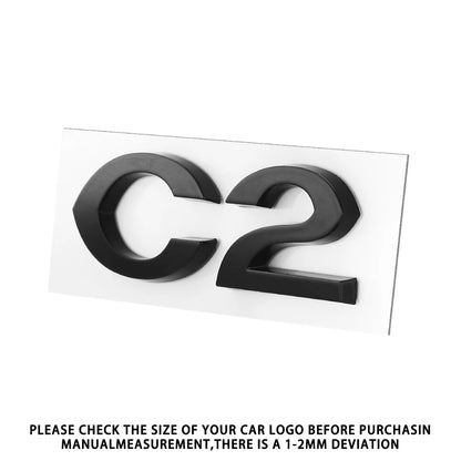 ABS Rear Emblem Badge Sticker for Citroen C2 C4 C5 VTS black C2 – Car Accessories | MotorWorld Marketplace