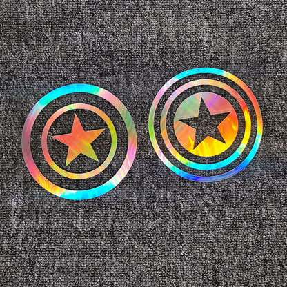 Reflective American Captain Shield Sticker – Auto & Moto Decor – Car Accessories | MotorWorld Marketplace