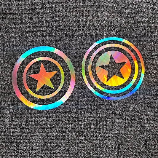 Reflective American Captain Shield Sticker – Auto & Moto Decor – Car Accessories | MotorWorld Marketplace