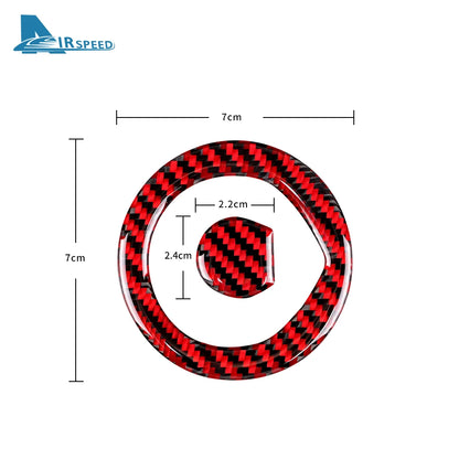 Carbon Fiber Steering Wheel Sticker for Smart 451 Fortwo