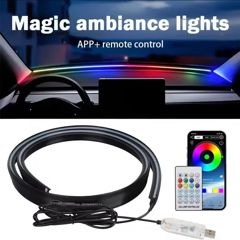 Front Windshield RGB LED Light 150/140cm APP USB Remote – Car Accessories | MotorWorld Marketplace