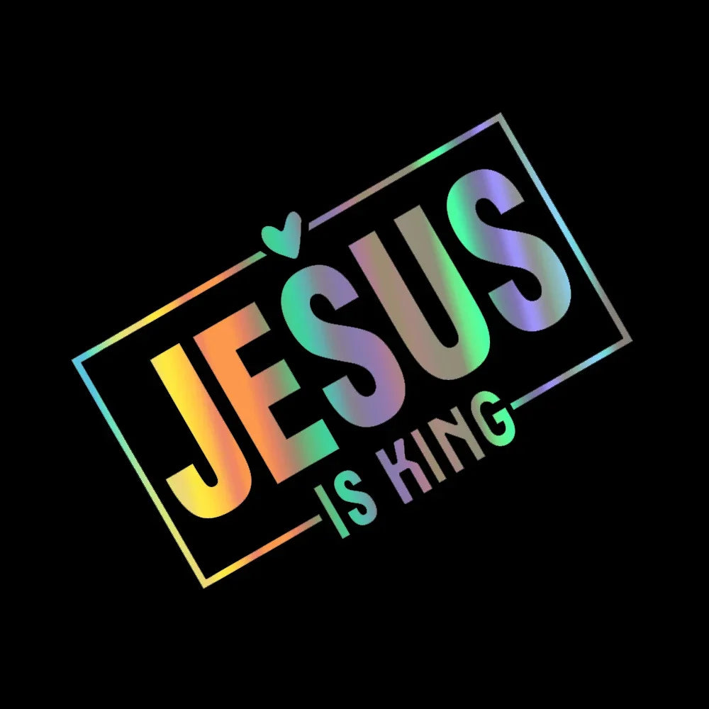 Jesus Is King Laser Vinyl Decal 15x9.4cm – Pro Auto Accessory