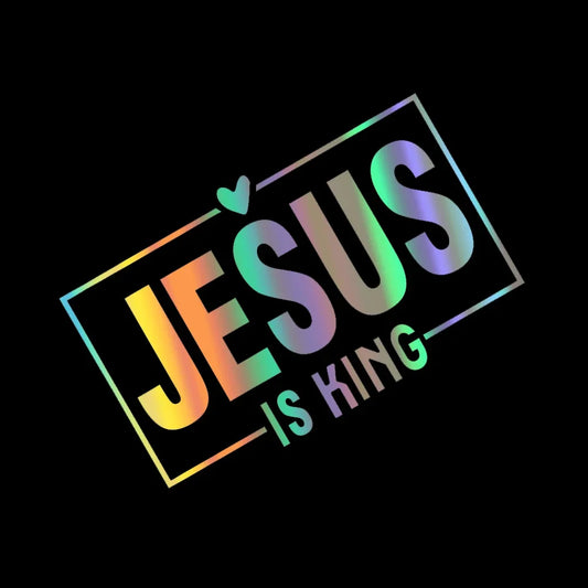 Jesus Is King Laser Vinyl Decal 15x9.4cm – Pro Auto Accessory