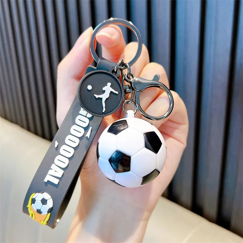 Football Keychain For Fan PVC Soft Glue Soccer Pendant Keychain Accessories Bag Decoration World Cup Souvenirs Key Chain Gifts 1-black – Car Accessories | MotorWorld Marketplace