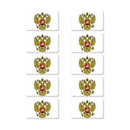 10pcs Epoxy Flag Badge Decals UAE, NL, RU, BR, IT, TH