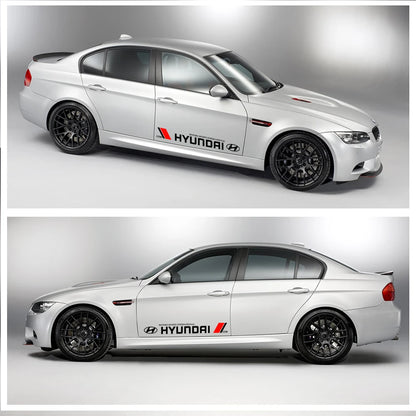 2pcs Sport Side Stripe Stickers for Hyundai