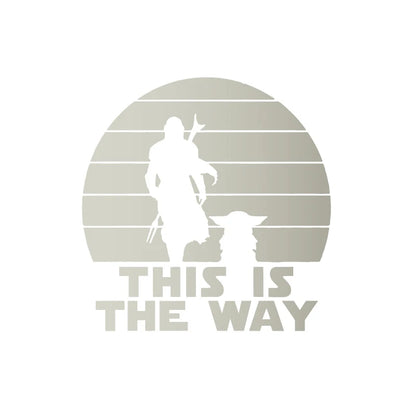 Classic Sci-Fi Vinyl Sticker – "This Is The Way" Car/Laptop Decor QT13495 Silver – Car Accessories | MotorWorld Marketplace