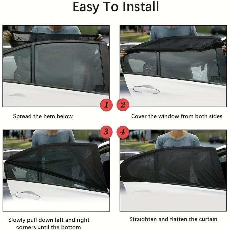 Car Window Mesh Sunshade Net – Mosquito & UV Shield – Car Accessories | MotorWorld Marketplace