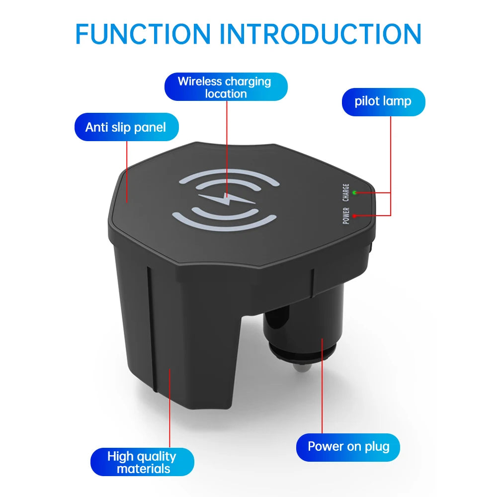 15W Fast Wireless Charger Pad for Audi A6/A7/S6/S7