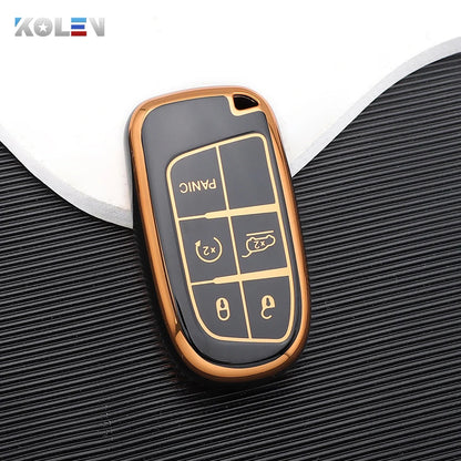 Premium TPU Key Fob Cover for Jeep, Dodge, Fiat, Ram, Durango