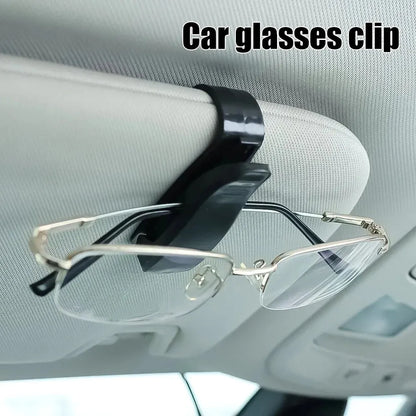 2PCS Universal Car Sun Visor Glasses & Card Clip Holder Set
