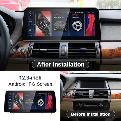 Système Android 12.3 pouces 2024 avec CarPlay sans fil pour BMW X5/X6 - Navigation GPS