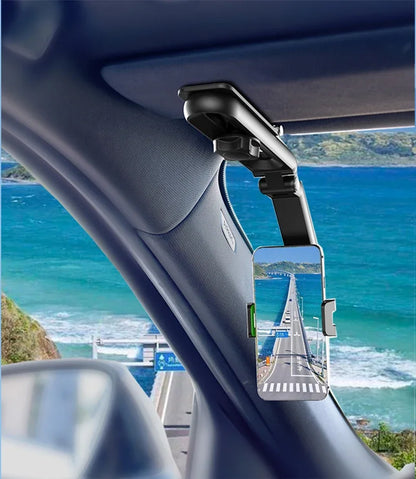 Support de téléphone universel 360° pour pare-soleil de voiture, pour iPhone/Android