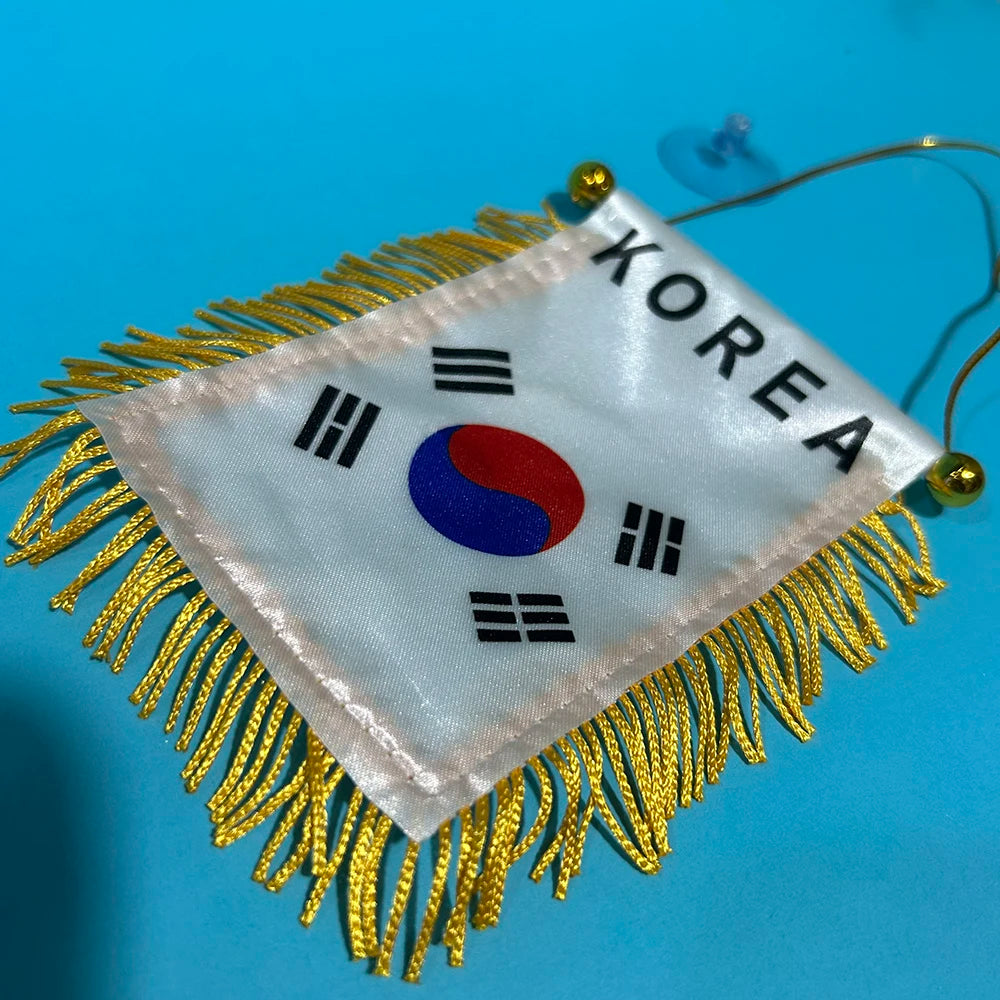 South Korea Car Window Flag 8x12cm Double-Sided Polyester