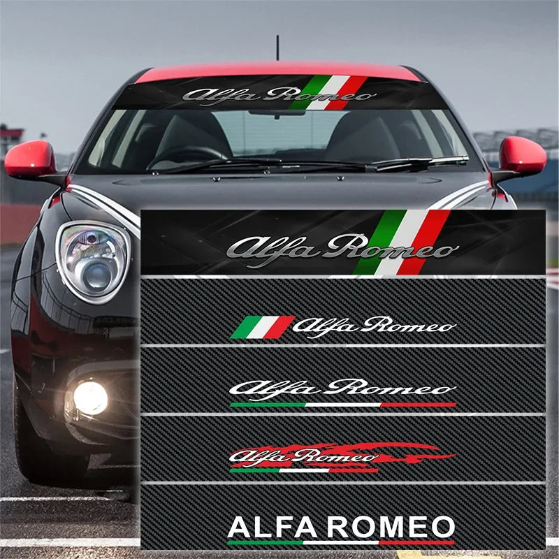 Carbon Fibre Alfa Romeo Windshield Decal - Fits Giulia, Stelvio – Car Accessories | MotorWorld Marketplace