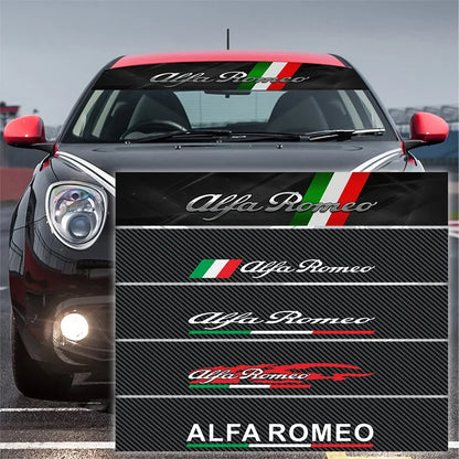 Carbon Fibre Alfa Romeo Windshield Decal - Fits Giulia, Stelvio – Car Accessories | MotorWorld Marketplace