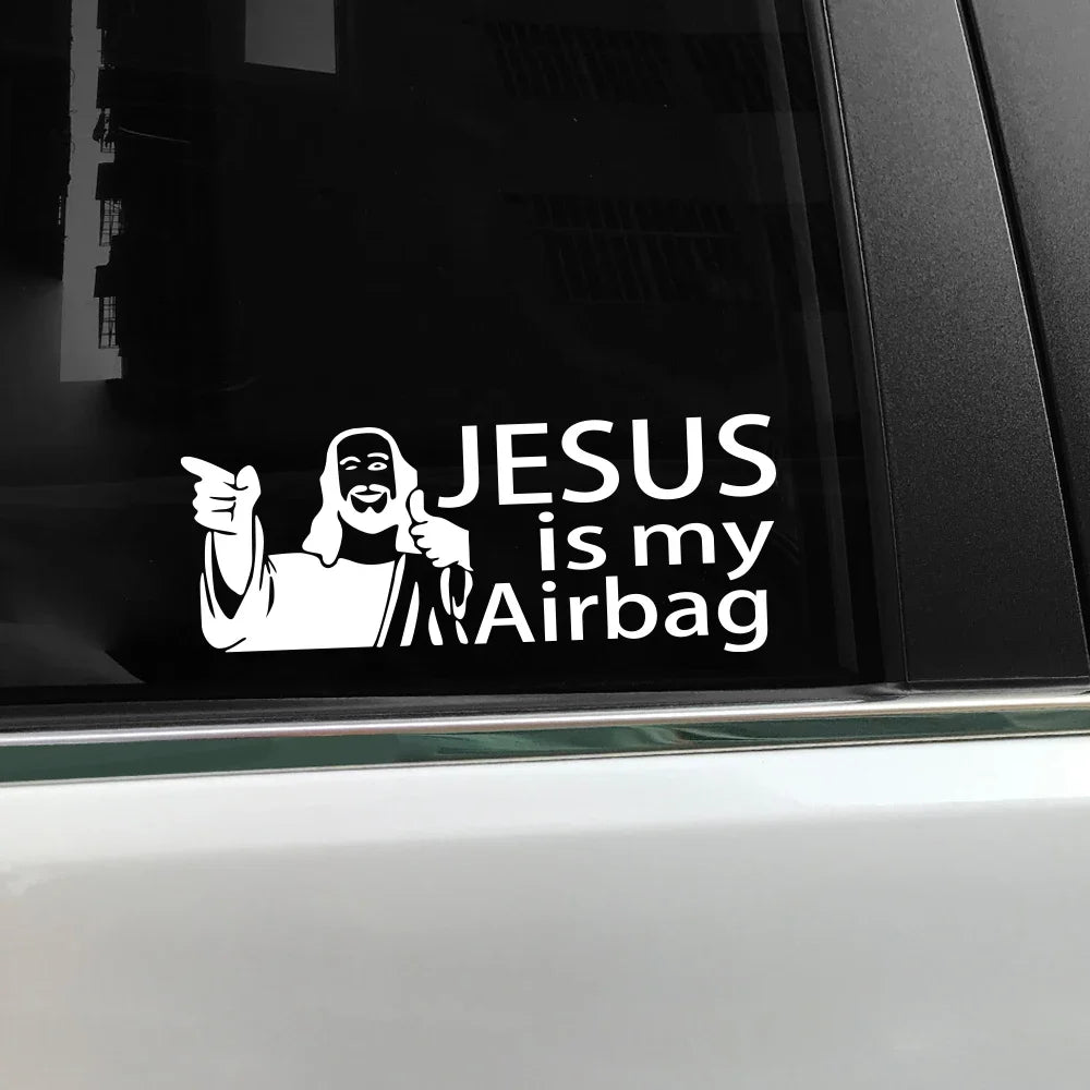 Jesus Is My Airbag Vinyl Decal – Safety Car & Truck Sticker – Car Accessories | MotorWorld Marketplace