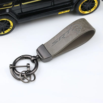 Porte-clés en cuir tissé de qualité supérieure pour Ford Mustang et SRT
