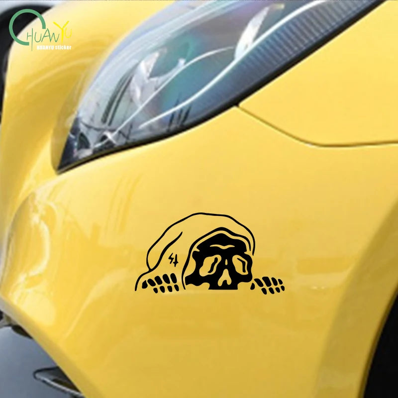 Peep Skeleton Car Sticker – Halloween Die-Cut Vinyl Decal – Car Accessories | MotorWorld Marketplace