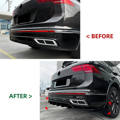 VW Tiguan MK2.5 R Line 2021-2023 Rear Diffuser Lip Kit – Car Accessories | MotorWorld Marketplace