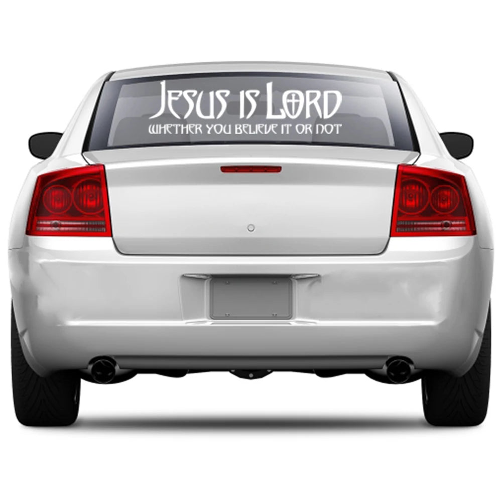 Jesus Is Lord Car Decal – Premium Christian Auto Sticker