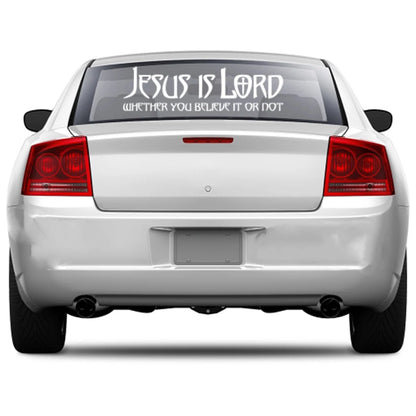 Jesus Is Lord Car Decal – Premium Christian Auto Sticker