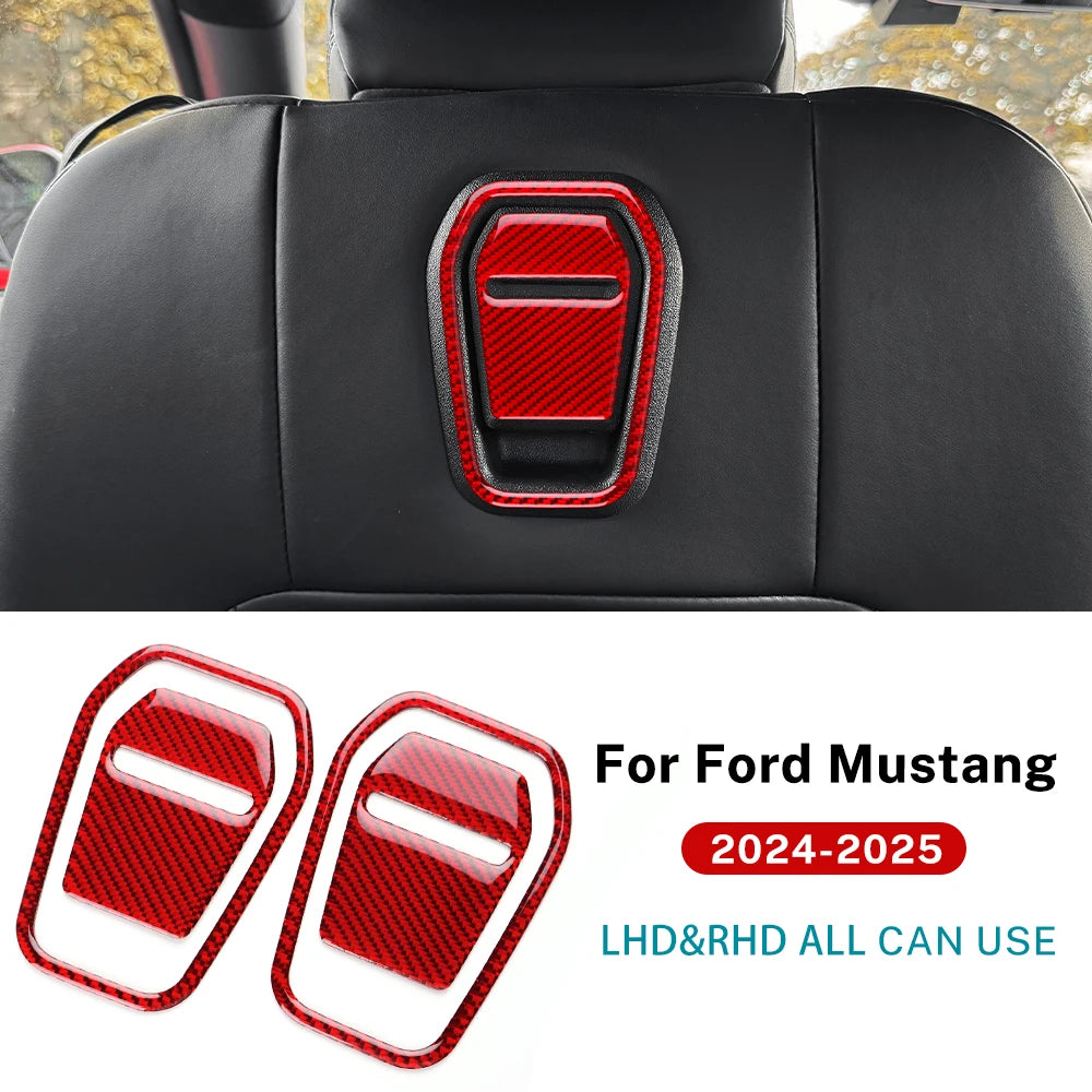Real Carbon Fiber Seat Handle Trim for Mustang 2024-2027 Red Carbon – Car Accessories | MotorWorld Marketplace