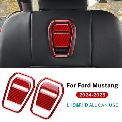 Real Carbon Fiber Seat Handle Trim for Mustang 2024-2027 Red Carbon – Car Accessories | MotorWorld Marketplace
