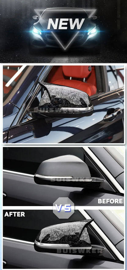 Coques de rétroviseurs en fibre de carbone pour BMW F20 F30 F32 style M3 M4