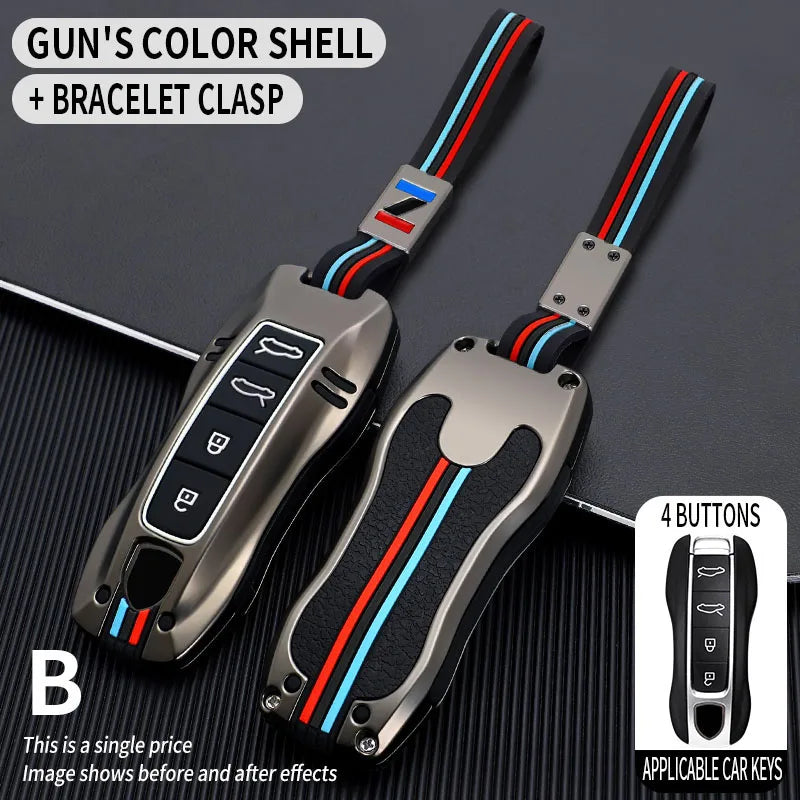 Zinc Alloy Smart Key Case for Porsche 911 Cayenne Taycan Grey Color Set-4 China Mainland – Car Accessories | MotorWorld Marketplace