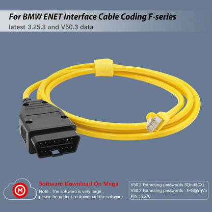 Câble ESYS ENET pour BMW Série F, outil de diagnostic OBD2 avec codage ECU