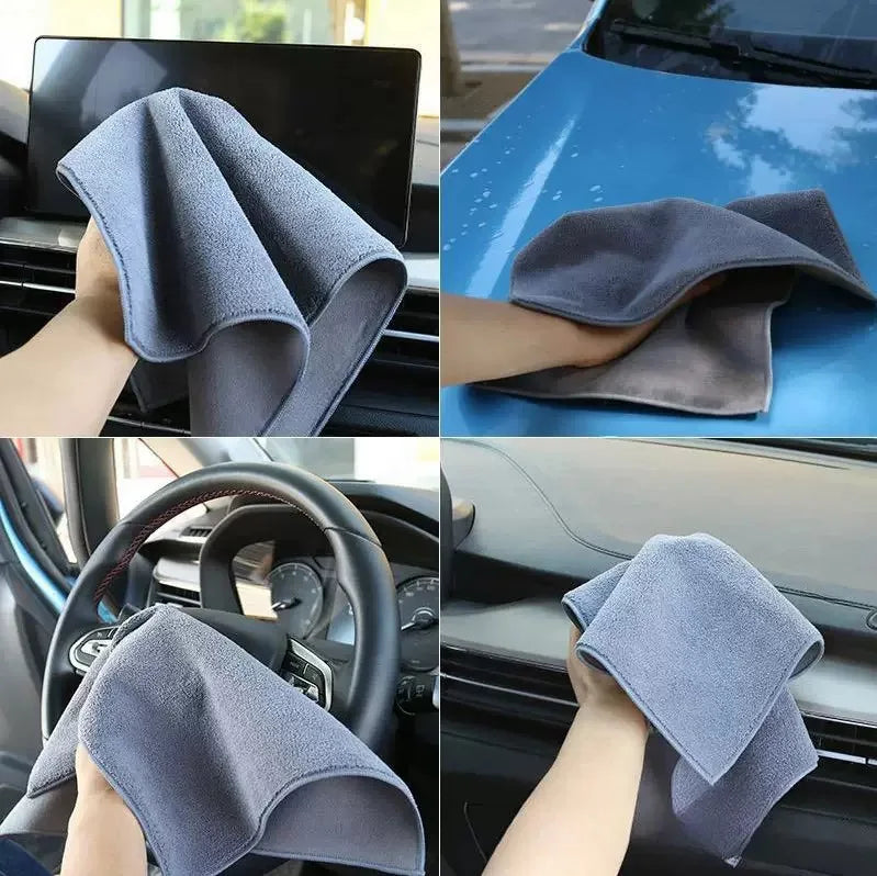 Premium Suede Coral Car Drying Towel for Renault Initiale