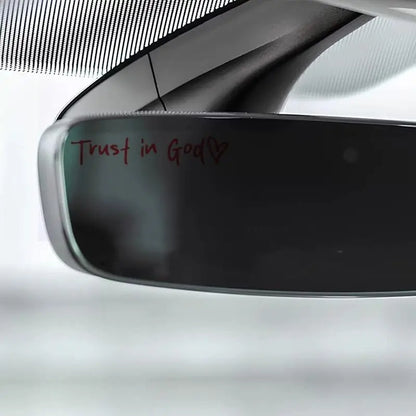 Trust In God Heart Car Decal – Faith Auto Mirror Sticker – Car Accessories | MotorWorld Marketplace