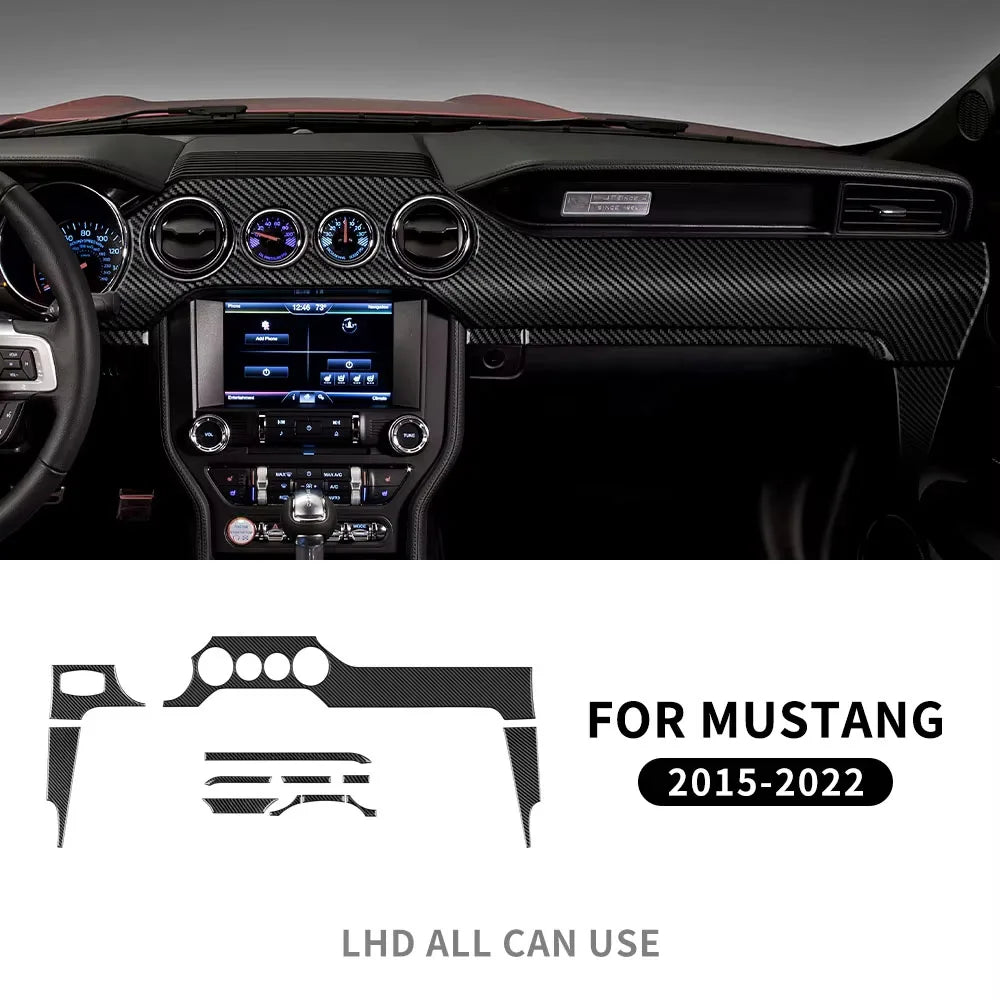 Real Carbon Fiber Interior Trim for Ford Mustang 2015-2023 17 Soft Carbon – Car Accessories | MotorWorld Marketplace