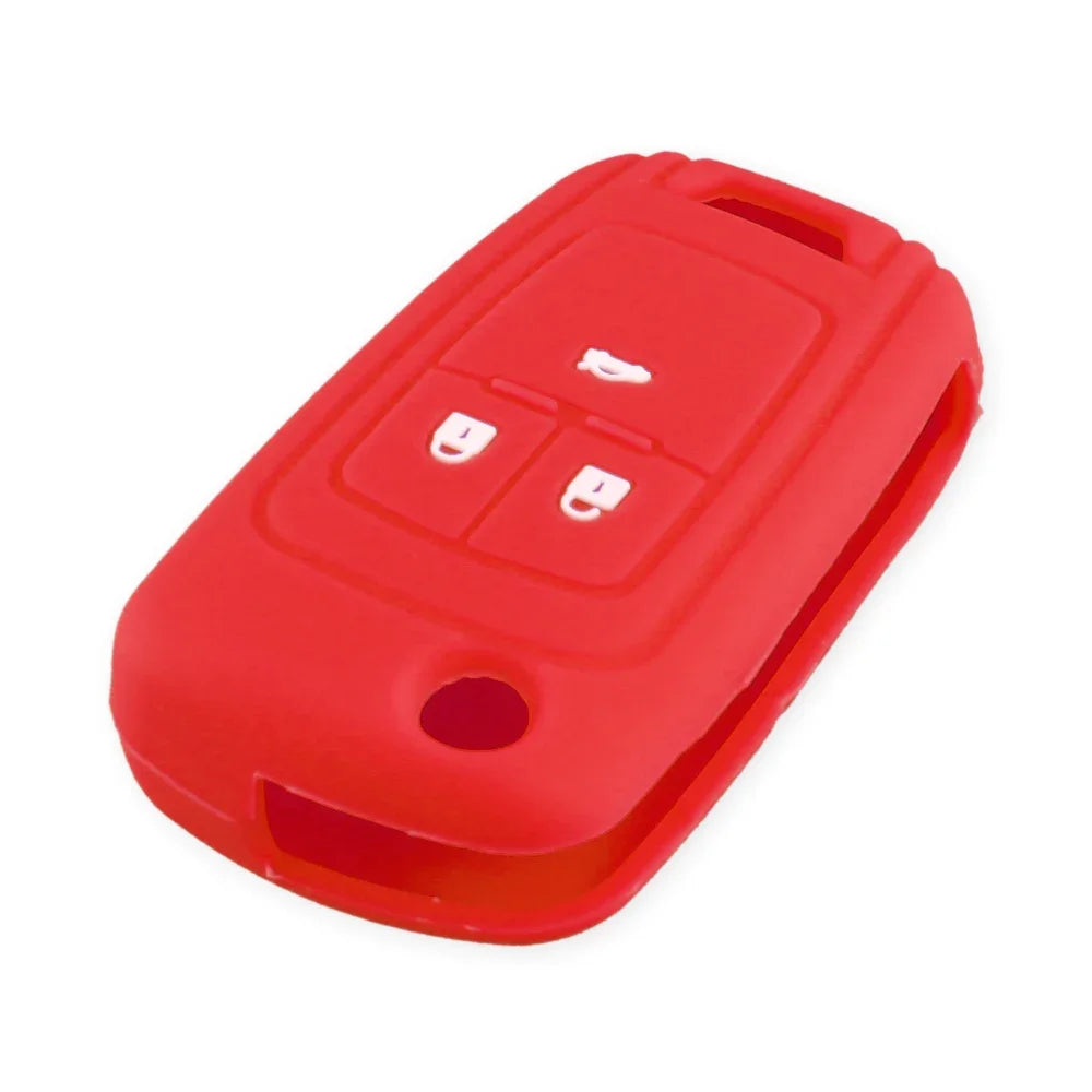 KEYYOU 3-Button Silicone Key Cover for Chevrolet/Buick/Opel Red – Car Accessories | MotorWorld Marketplace