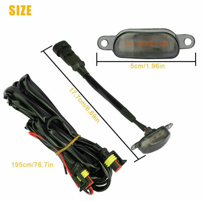 Feux de calandre à LED ambrés – 4 pièces style Raptor pour Jeep Grand Cherokee (2003-2021)