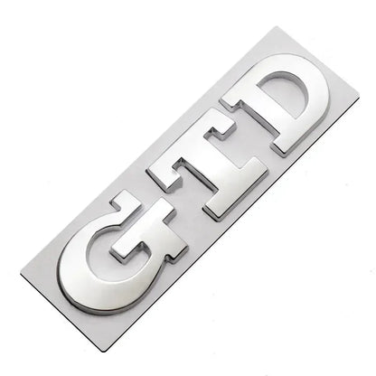 3D Metal GTD Emblem Badge for VW Polo Golf MK4-8 Grill/Trunk
