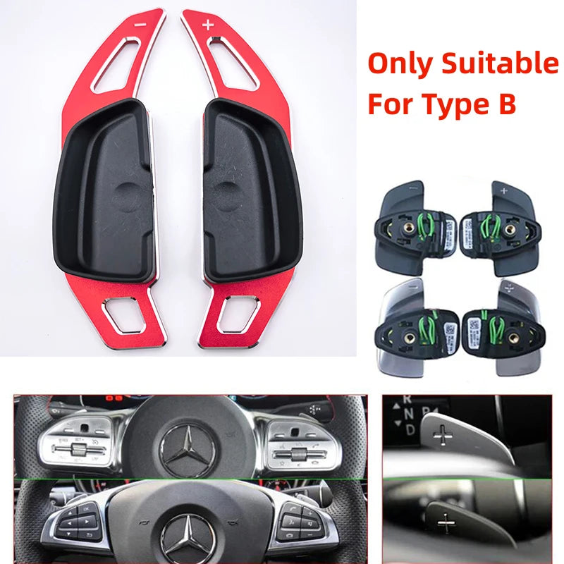 Premium Paddle Shifter Extension for Mercedes A/C W177/W205 For Type B Red – Car Accessories | MotorWorld Marketplace